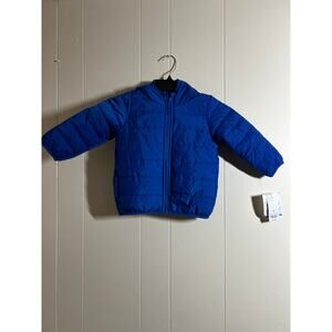 Carter’s Toddler Boys 24M Packable Puffer Jacket Blue Hooded‎ Lightweight Coat